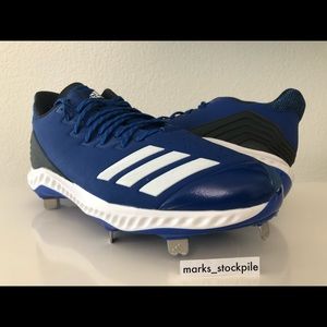 Adidas Icon Bounce Baseball Cleats Blue Men Sz 13